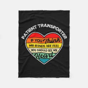 Vintage Patient Transrter Appreciation Thank You  Fleece Blanket