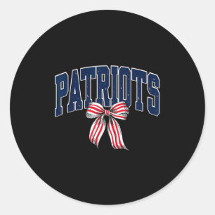 Vintage patriot vintage design men women kids  classic round sticker