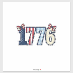 Vintage Patriotic 1776 Ribbon Shirt Design_1
