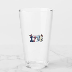 Vintage Patriotic 1776 Ribbon Shirt Design_1 Glass