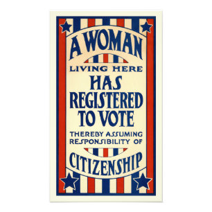 Vintage Patriotic, A Woman is Registered to VOTE Photo Print