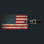 Vintage Patriotic American Flag Luggage Tag<br><div class="desc">Feel free to modify the design according to your own preferences. You may change the design location, orientation, background colours and size. Also, you may add your own text, or slogan set its font, location and size, all in order to create the ultimate personal gift for you and your loved...</div>