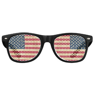 Vintage Patriotic American Flag Retro Sunglasses