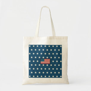 Vintage Patriotic American Flag Tote Bag
