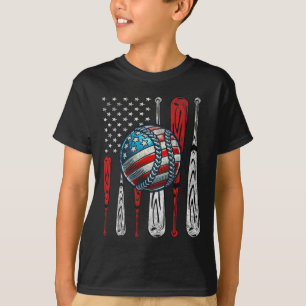 Vintage Patriotic Baseball 4th Of July Usa America T-Shirt