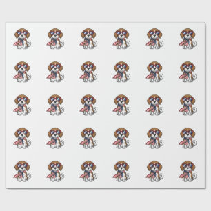 Vintage Patriotic Beagle Dog Sunglasses Shirt_1 Wrapping Paper
