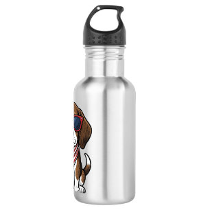 Vintage Patriotic Beagle Puppy Sunglasses Shirt_1 532 Ml Water Bottle