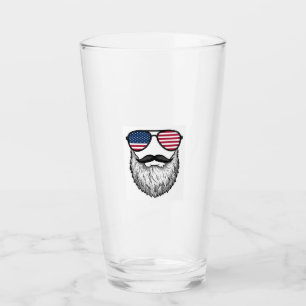 Vintage Patriotic Beard Sunglasses Graphic Shirt_1 Glass