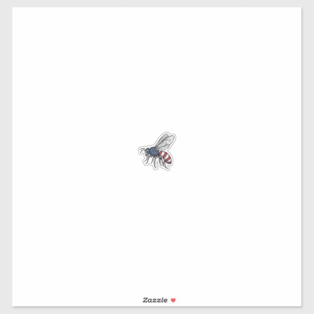 Vintage Patriotic Bee Vector Graphic Shirt Design_ (Sheet)
