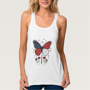 Vintage Patriotic Butterfly America Shirt Design_1