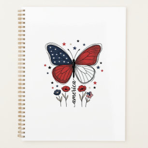 Vintage Patriotic Butterfly America Shirt Design_1 Planner
