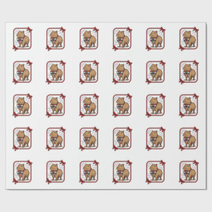 Vintage Patriotic Capybara Bow Tie Shirt Design_1 Wrapping Paper