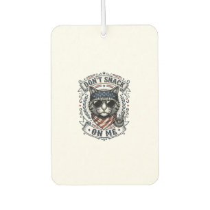 Vintage Patriotic Cat Don’t Snack On Me Car Air Freshener