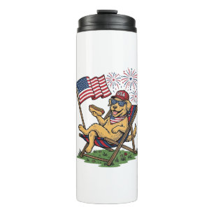 Vintage Patriotic Cats USA Shirt Design (2)_1 Thermal Tumbler