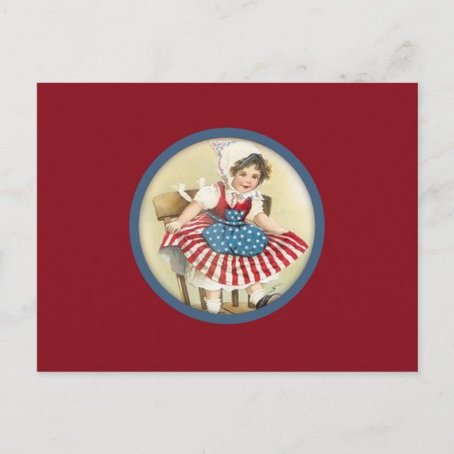 Vintage Patriotic Child Postcard (Front)