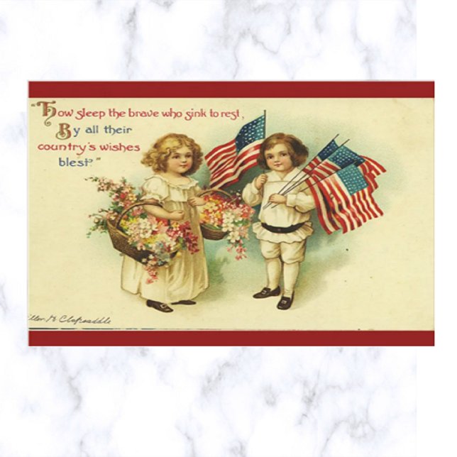 Vintage Patriotic Children World War 1 Postcard (Creator Uploaded)