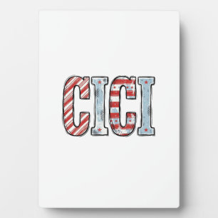 Vintage Patriotic CICI Name Vector Shirt Design_1 Plaque