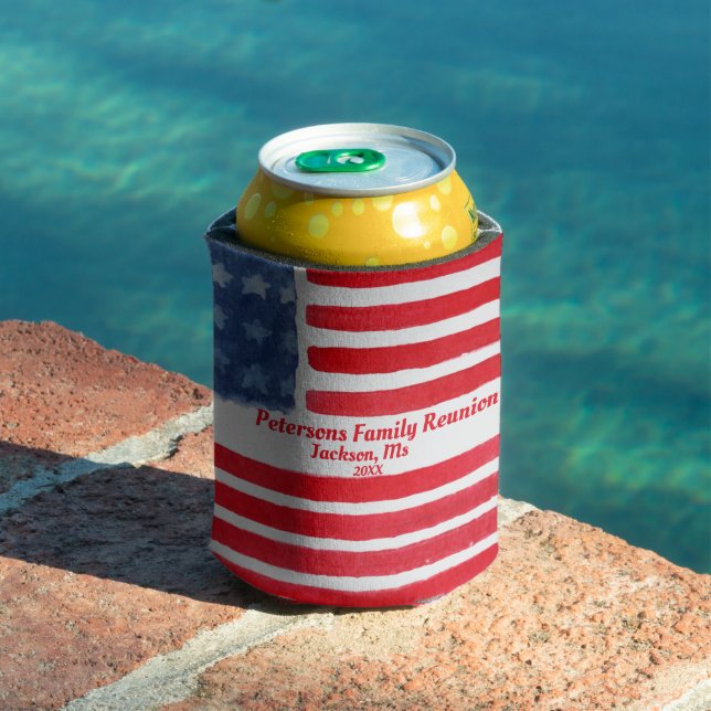 Vintage Patriotic Cooler - Custom Family Reunion (In Situ Pool)