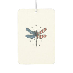 Vintage Patriotic Dragonfly Vector Shirt Design_1 Car Air Freshener