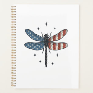 Vintage Patriotic Dragonfly Vector Shirt Design_1 Planner