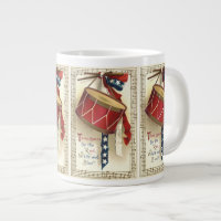 Vintage Patriotic, Drums with Musical Notes
