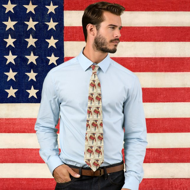 Vintage Patriotic, Drums with Musical Notes Tie (Creator Uploaded)
