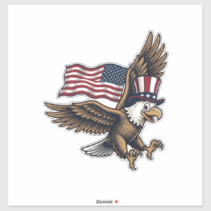 Vintage Patriotic Eagle Flag Shirt Design_1