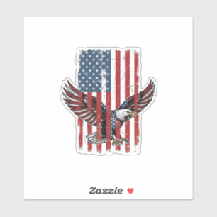 Vintage Patriotic Eagle Flag Shirt Design_1