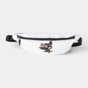 Vintage Patriotic Eagle Flag Shirt Design_1 Bum Bags