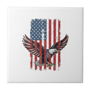 Vintage Patriotic Eagle Flag Shirt Design_1 Tile