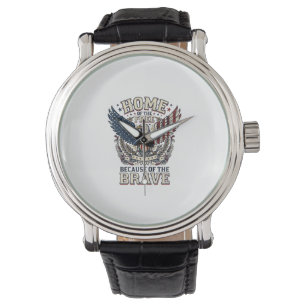 Vintage Patriotic Eagle Home of the Free Shirt_1 Watch