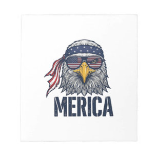 Vintage Patriotic Eagle Merica Shirt Design_1 Notepad