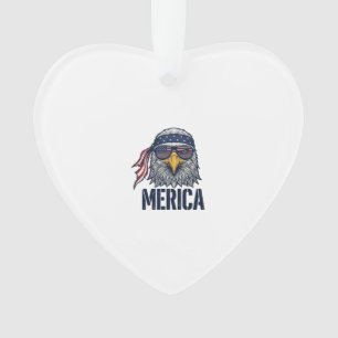Vintage Patriotic Eagle Merica Shirt Design_1 Ornament