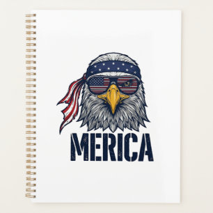 Vintage Patriotic Eagle Merica Shirt Design_1 Planner