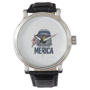 Vintage Patriotic Eagle Merica Shirt Design_1 Watch