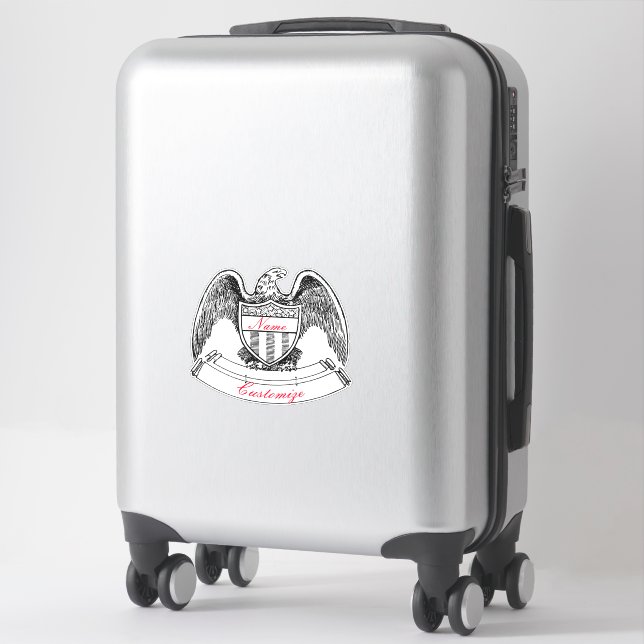 Vintage Patriotic Eagle Plaque Thunder_Cove (Suitcase)