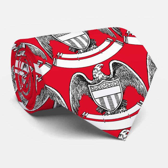 Vintage Patriotic Eagle Plaque Thunder_Cove Tie (Rolled)