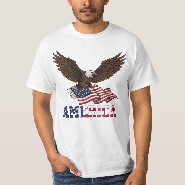 Vintage Patriotic Eagle T-Shirt (Front)