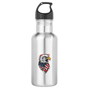 Vintage Patriotic Eagle Vector Shirt Design_1 532 Ml Water Bottle