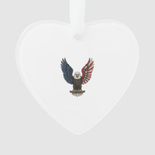 Vintage Patriotic Eagle Vector Shirt Design_1 Ornament