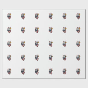 Vintage Patriotic Eagle Vector Shirt Design_1 Wrapping Paper