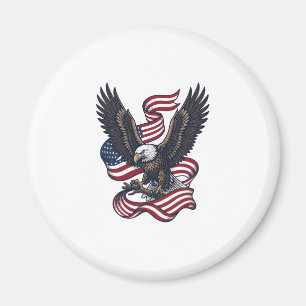 Vintage Patriotic Eagle Vector Shirt Design (2)_1 Magnet