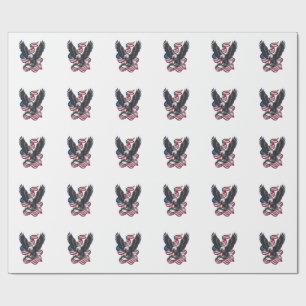 Vintage Patriotic Eagle Vector Shirt Design (2)_1 Wrapping Paper