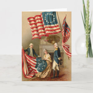 Vintage_Patriotic_Flags_Card Card