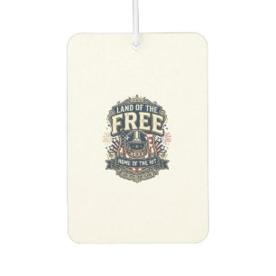Vintage Patriotic Football Land of the Free Shirt_ Car Air Freshener