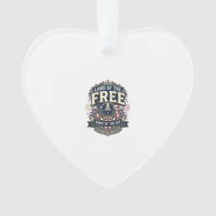 Vintage Patriotic Football Land of the Free Shirt_ Ornament