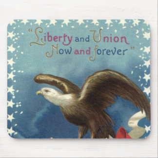 Vintage Patriotic Fourth of July, Eagle with Stars Mouse Pad