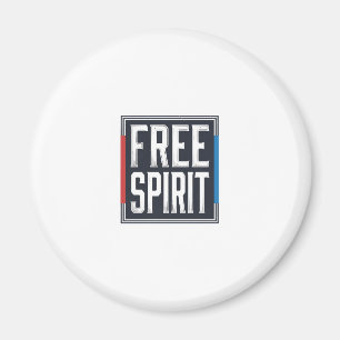 Vintage Patriotic Free Spirit Box Graphic Design_1 Magnet