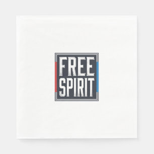 Vintage Patriotic Free Spirit Box Graphic Design_1 Napkin