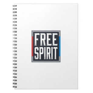 Vintage Patriotic Free Spirit Box Graphic Design_1 Notebook